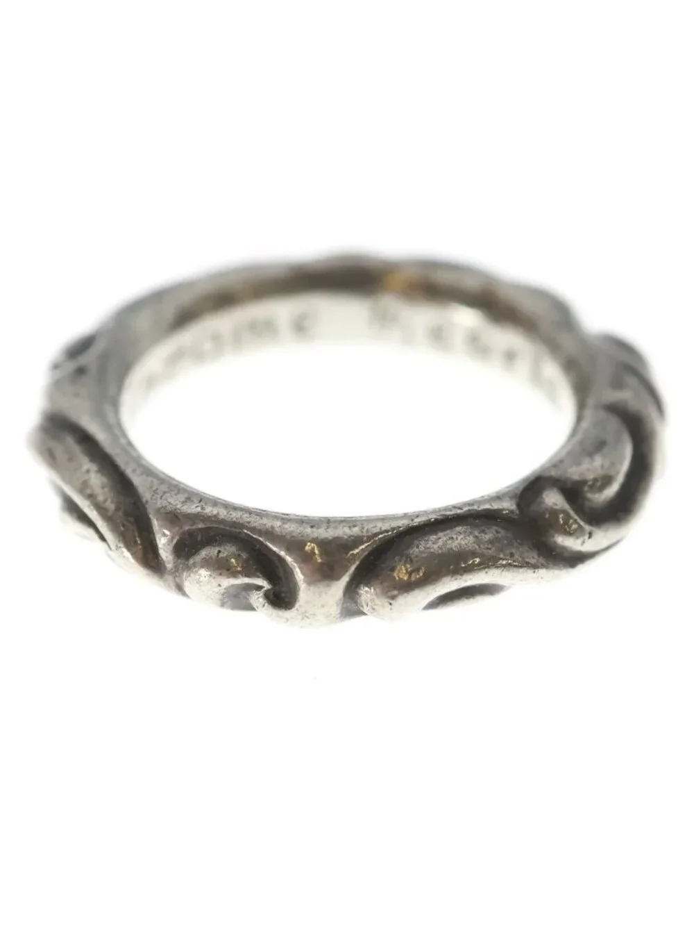 Chrome Hearts Scrl Band Scroll Ring Silver